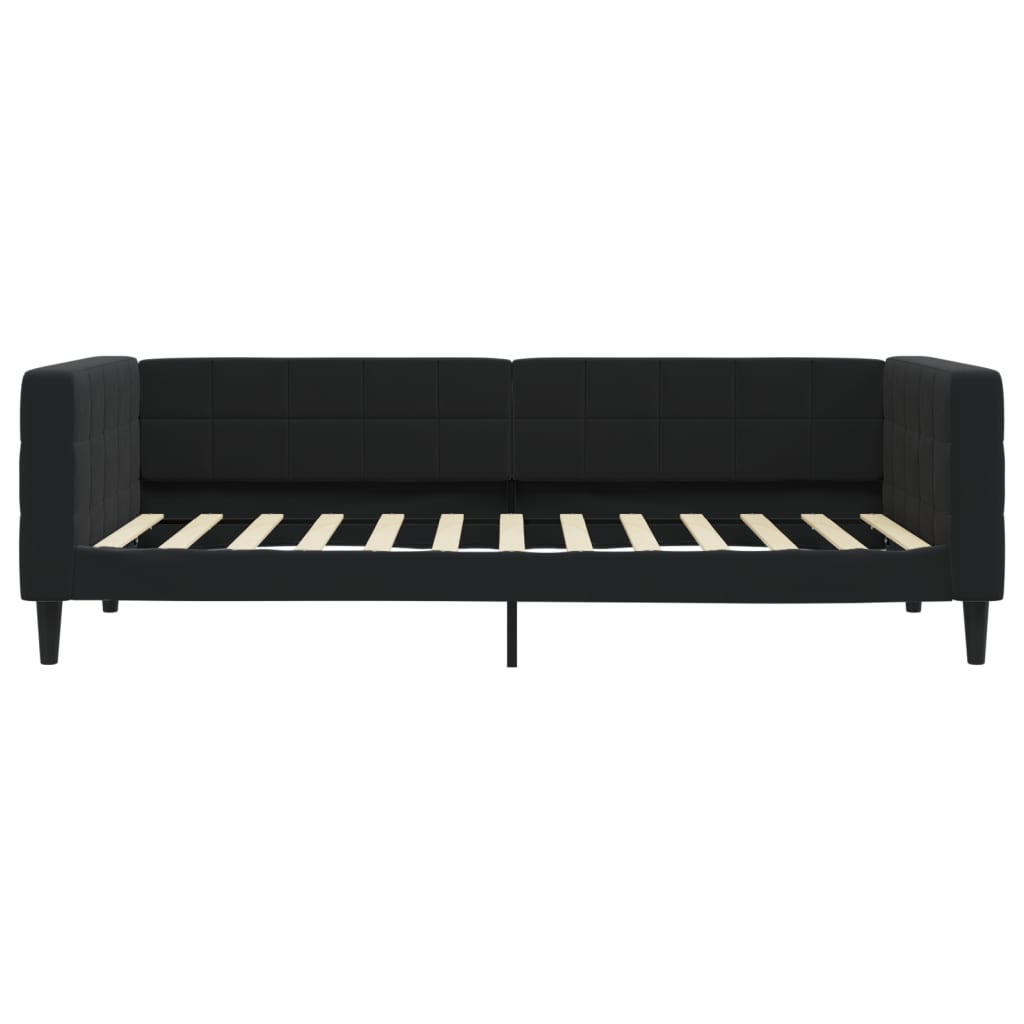vidaXL Sofa rozsuwana, czarna, 100x200 cm, aksamit