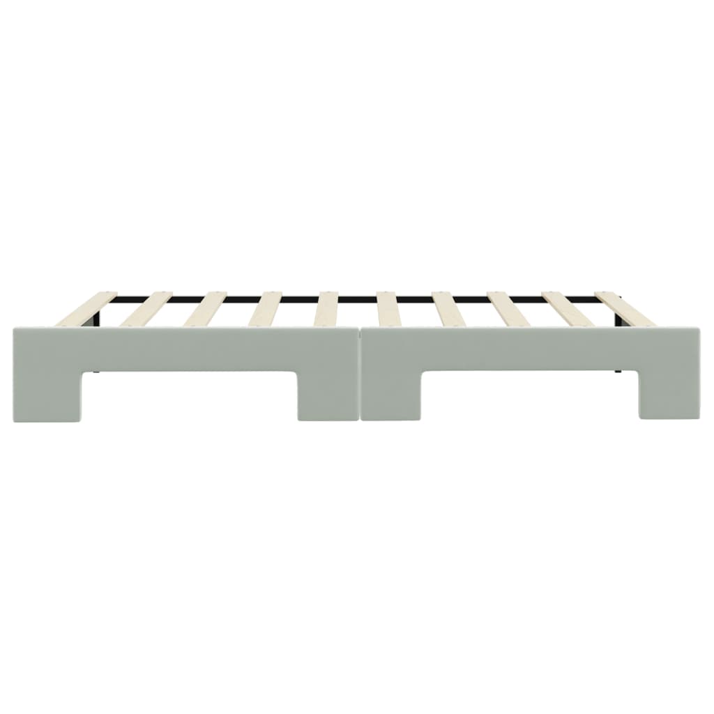 vidaXL Sofa rozsuwana, jasnoszara, 90x190 cm, aksamit