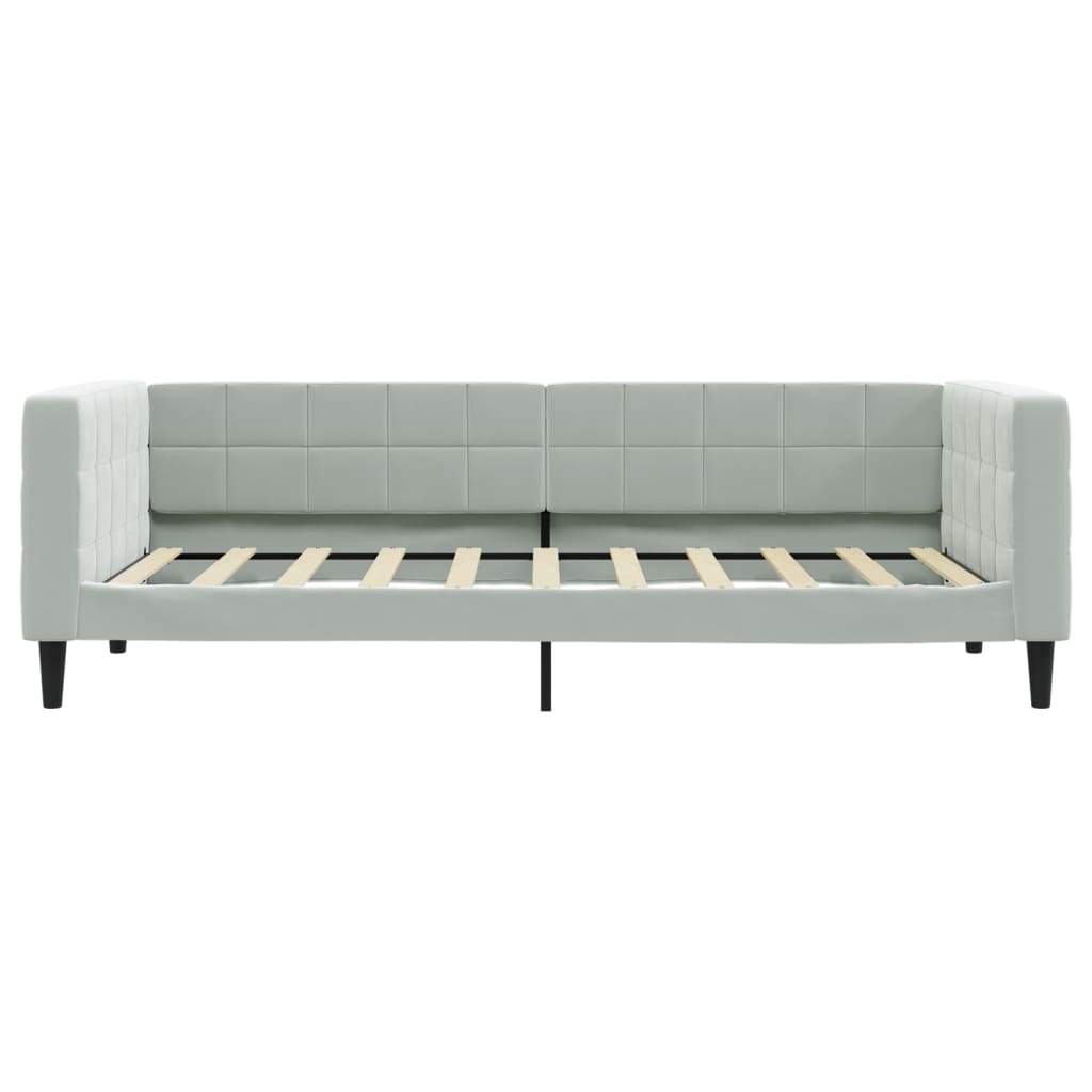 vidaXL Sofa rozsuwana, jasnoszara, 90x190 cm, aksamit