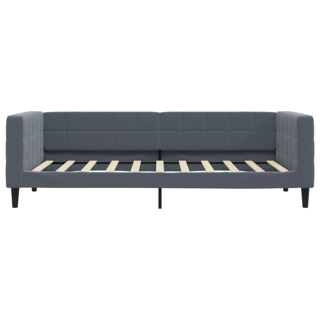 vidaXL Sofa rozsuwana, ciemnoszara, 90x190 cm, aksamit