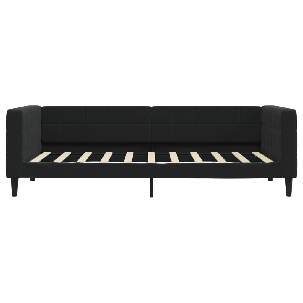 vidaXL Sofa rozsuwana, czarna, 90x190 cm, aksamit