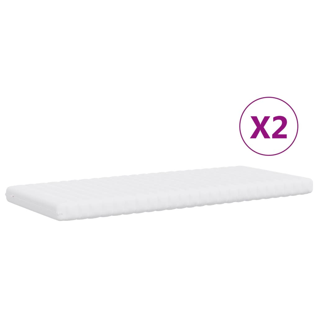 vidaXL Sofa rozsuwana z materacami, różowa, 80x200 cm, aksamit