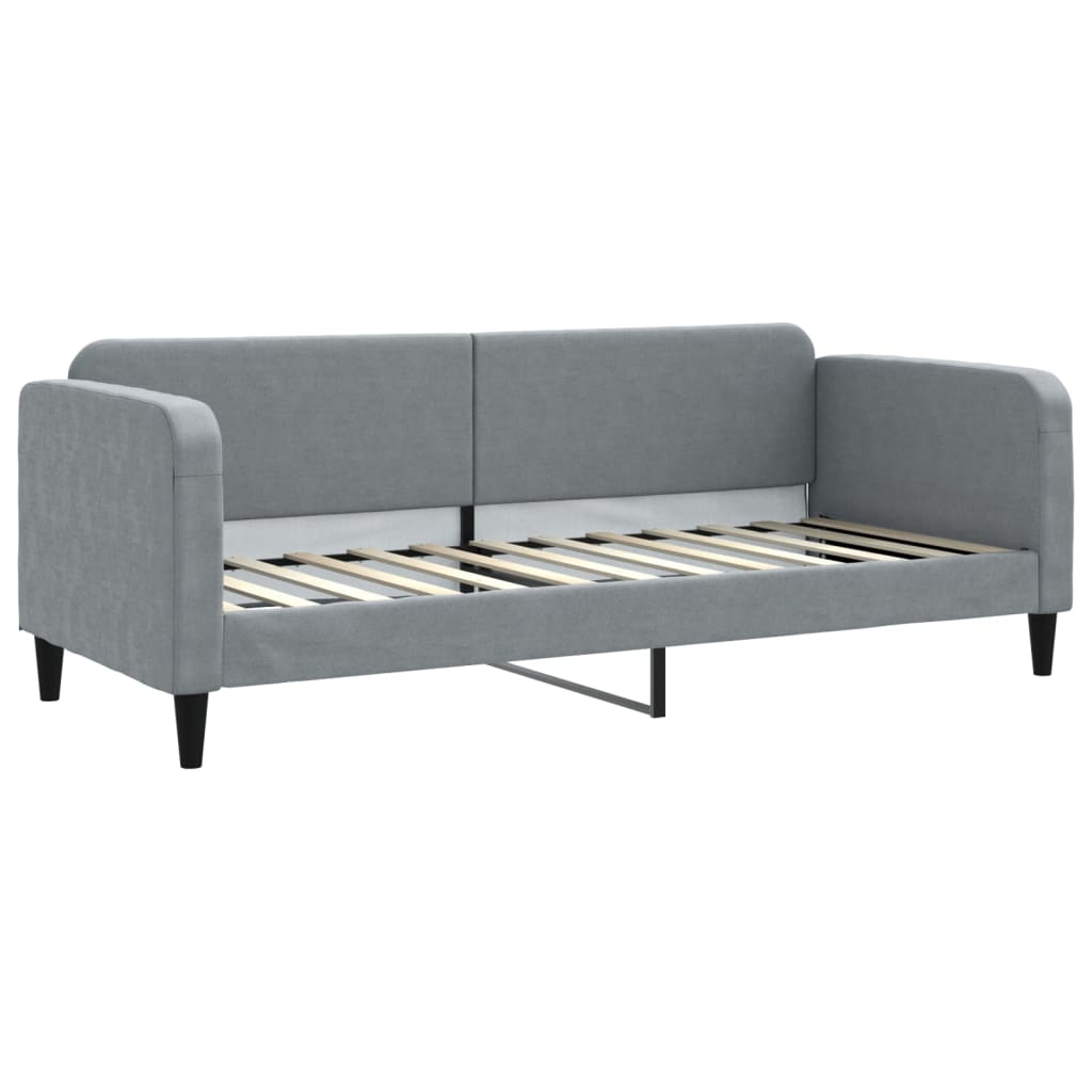 vidaXL Sofa z materacem do spania, jasnoszara, 80x200 cm, tkanina