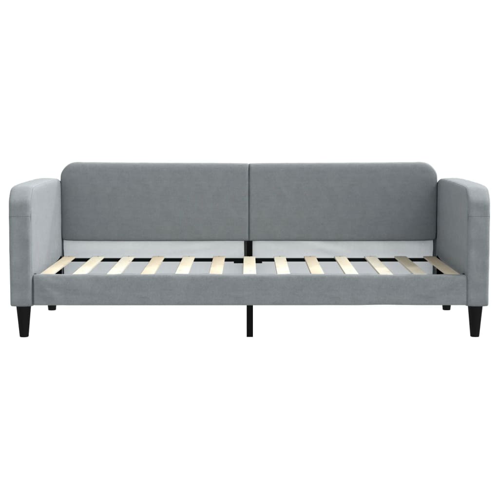 vidaXL Sofa z materacem do spania, jasnoszara, 80x200 cm, tkanina