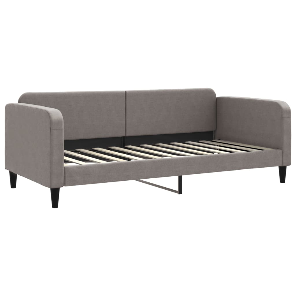 vidaXL Sofa z materacem do spania, kolor taupe, 90x200 cm, tkanina