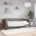 vidaXL Sofa z materacem do spania, kolor taupe, 90x200 cm, tkanina