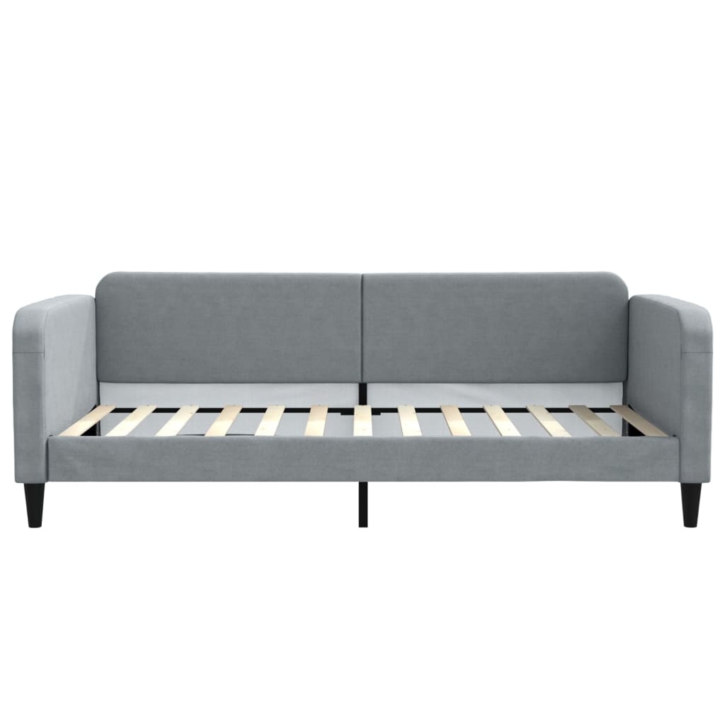 vidaXL Sofa z materacem do spania, jasnoszara, 100x200 cm, tkanina