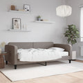 vidaXL Sofa z materacem do spania, kolor taupe, 100x200 cm, tkanina