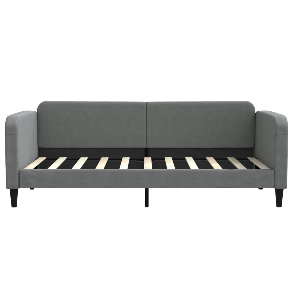 vidaXL Sofa z materacem, ciemnoszara, 90x190 cm, tkanina