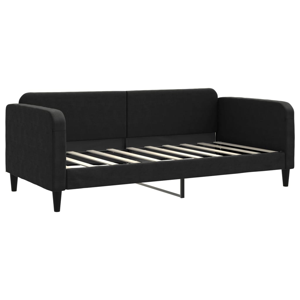 vidaXL Sofa z materacem, czarna, 90x190 cm, tkanina