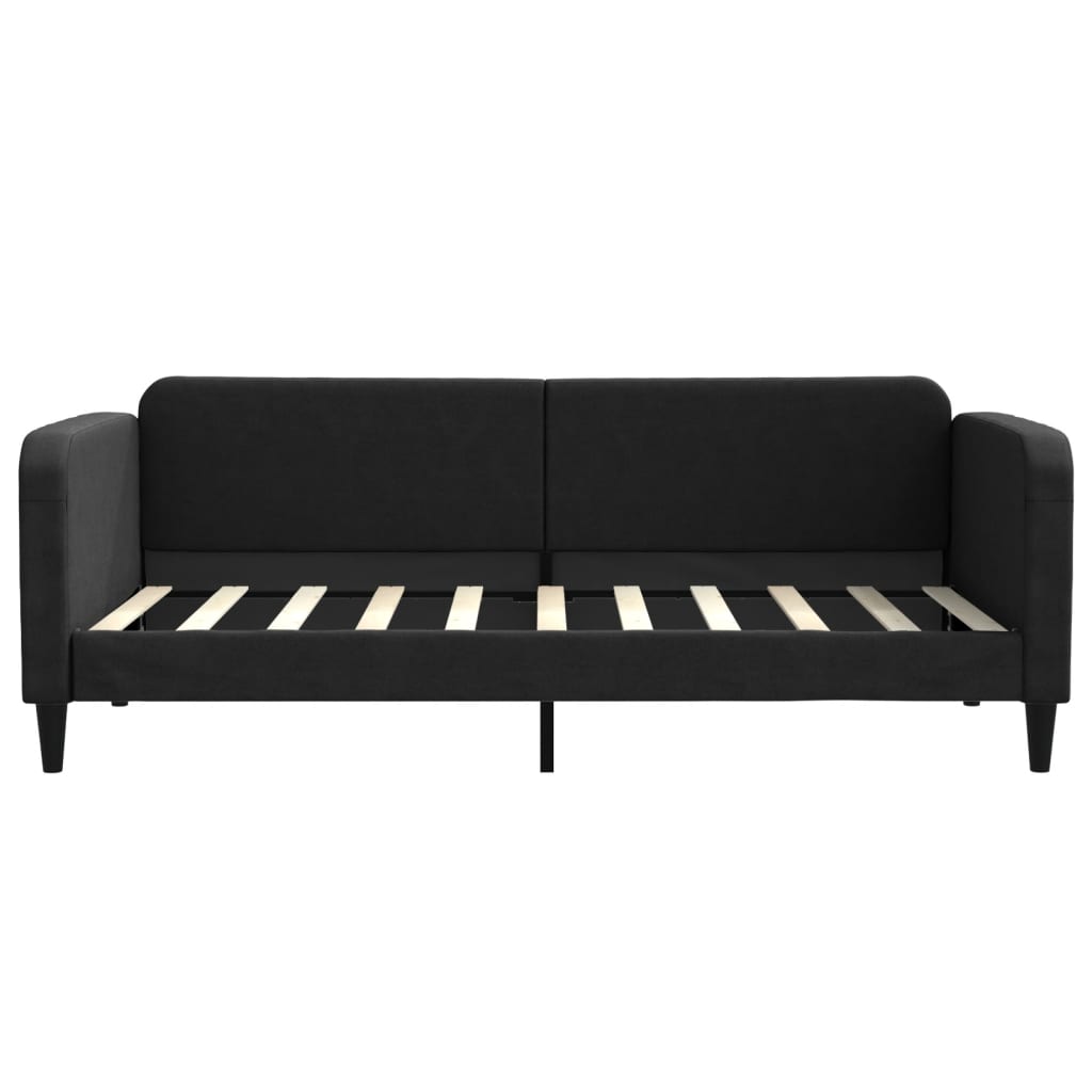 vidaXL Sofa z materacem, czarna, 90x190 cm, tkanina