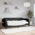 vidaXL Sofa z materacem, czarna, 90x190 cm, tkanina