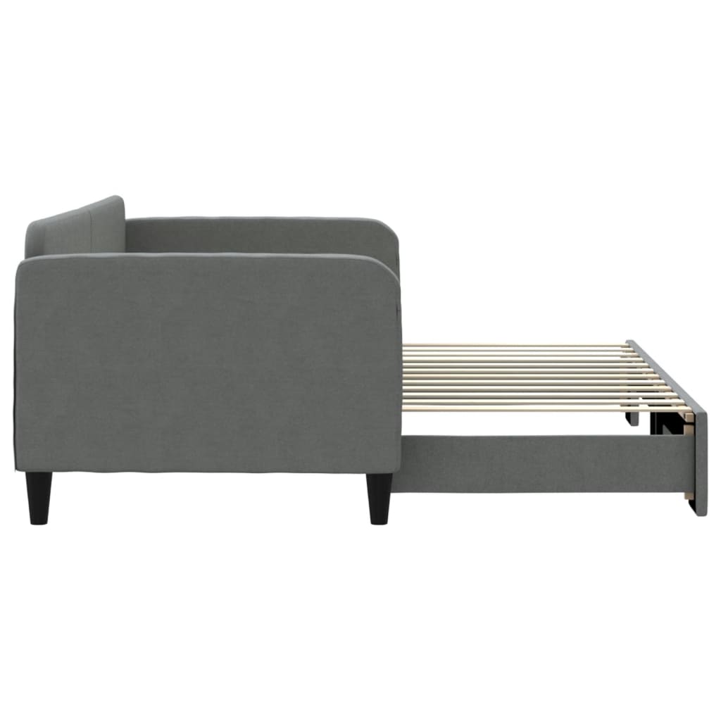 vidaXL Sofa rozsuwana, ciemnoszara, 90x200 cm, tkanina