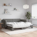 vidaXL Sofa rozsuwana, ciemnoszara, 90x200 cm, tkanina