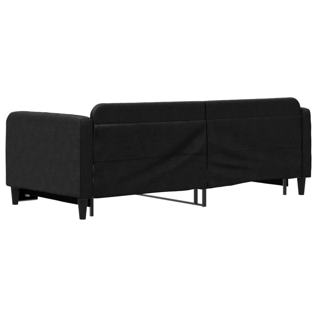 vidaXL Sofa rozsuwana, czarna, 90x200 cm, tkanina
