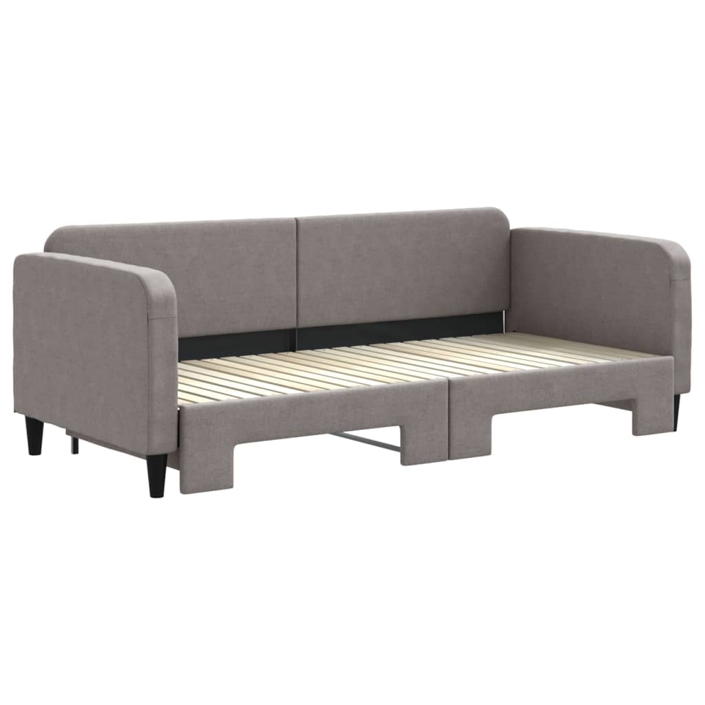 vidaXL Sofa rozsuwana, kolor taupe, 90x200 cm, tkanina