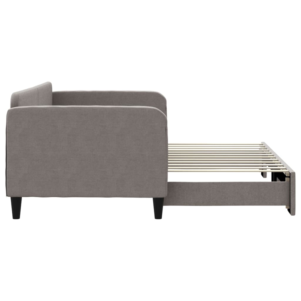vidaXL Sofa rozsuwana, kolor taupe, 90x200 cm, tkanina