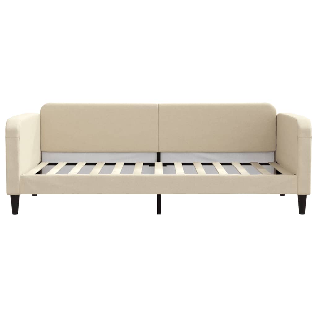 vidaXL Sofa rozsuwana, kremowa, 90x200 cm, tkanina