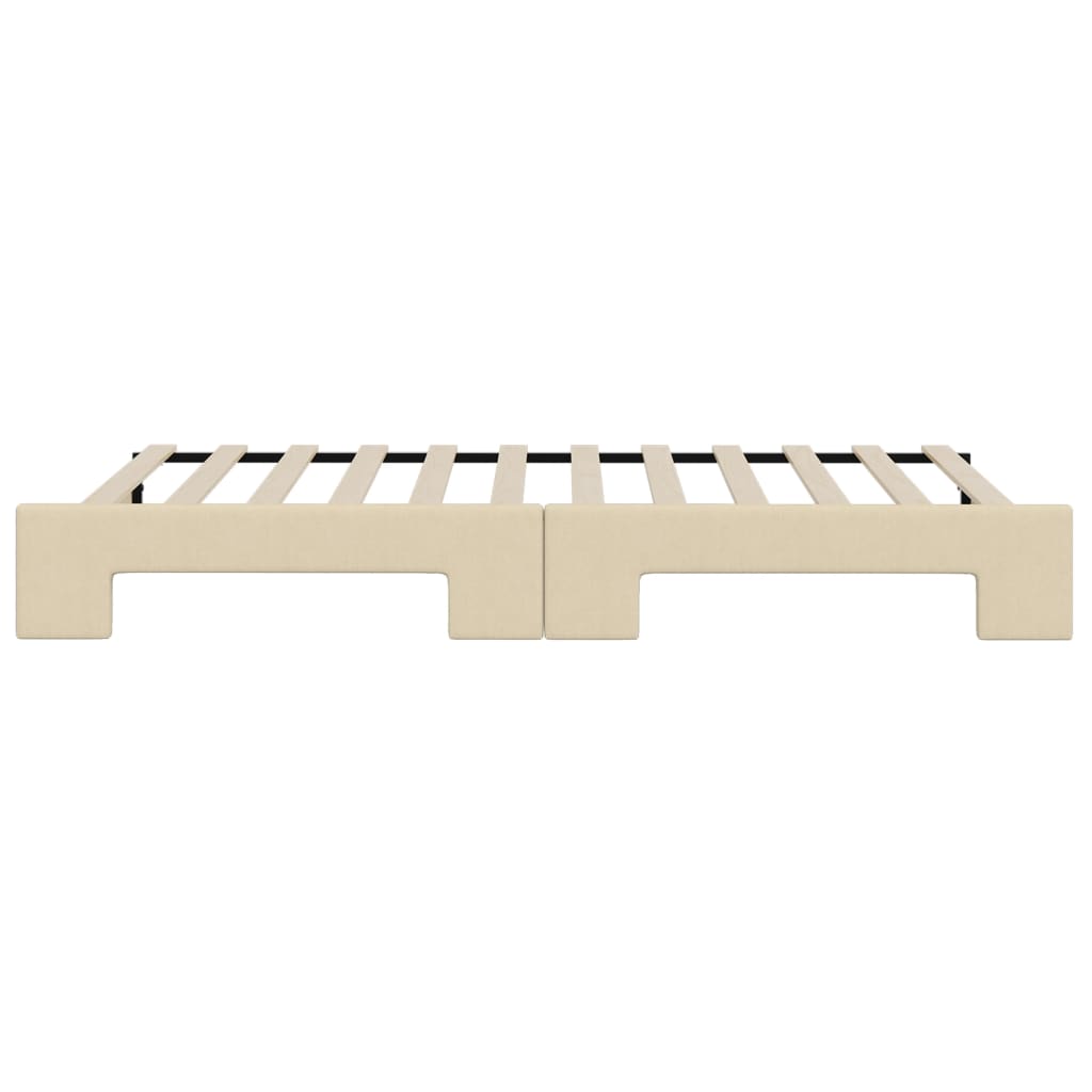 vidaXL Sofa rozsuwana, kremowa, 90x200 cm, tkanina