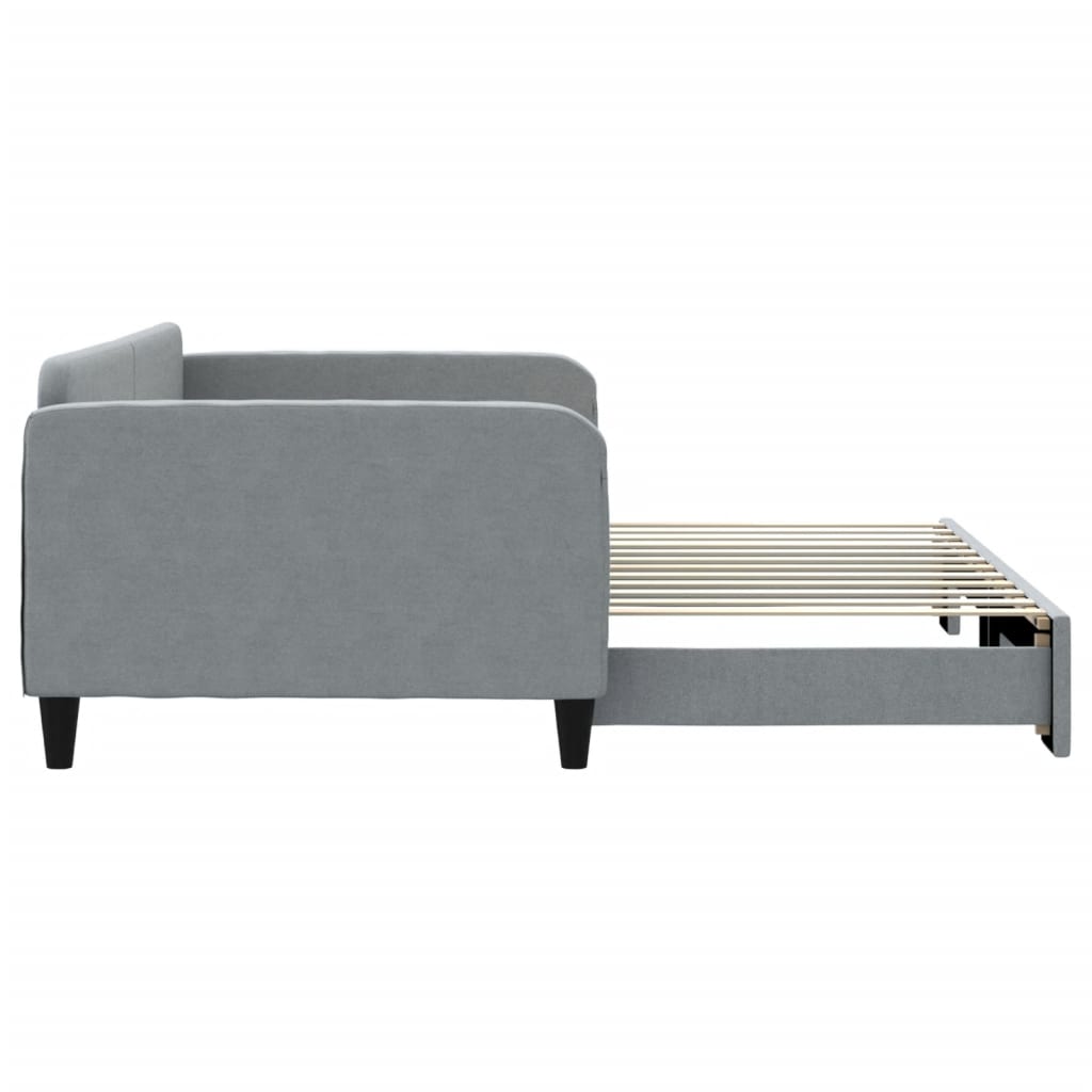 vidaXL Sofa rozsuwana, jasnoszara, 100x200 cm, tkanina