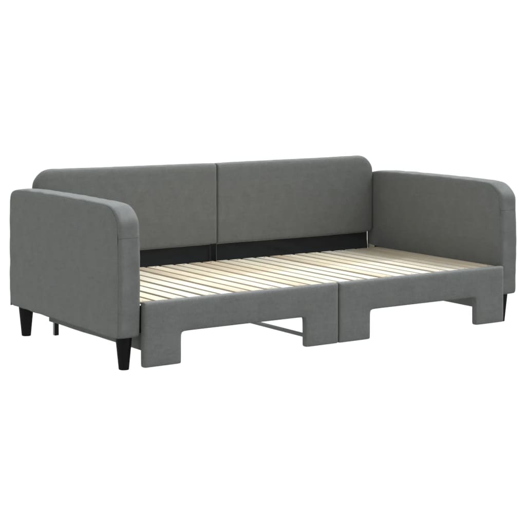 vidaXL Sofa rozsuwana, ciemnoszara, 100x200 cm, tkanina