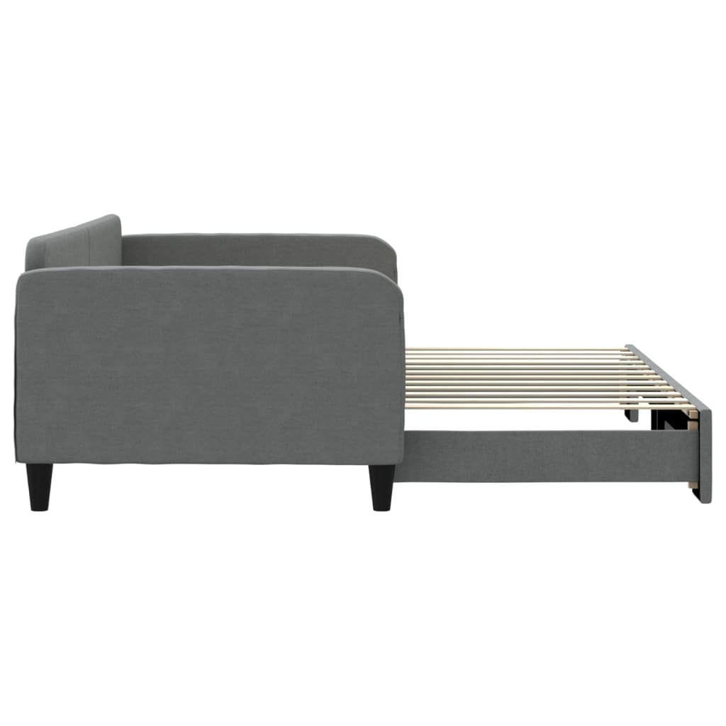 vidaXL Sofa rozsuwana, ciemnoszara, 100x200 cm, tkanina