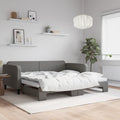 vidaXL Sofa rozsuwana, ciemnoszara, 100x200 cm, tkanina