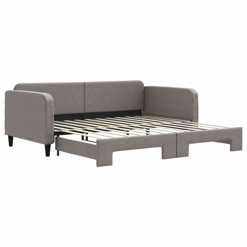 vidaXL Sofa rozsuwana, kolor taupe, 100x200 cm, tkanina