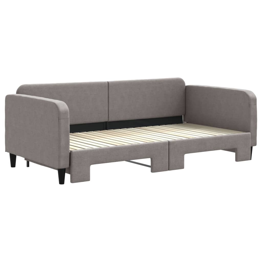 vidaXL Sofa rozsuwana, kolor taupe, 100x200 cm, tkanina