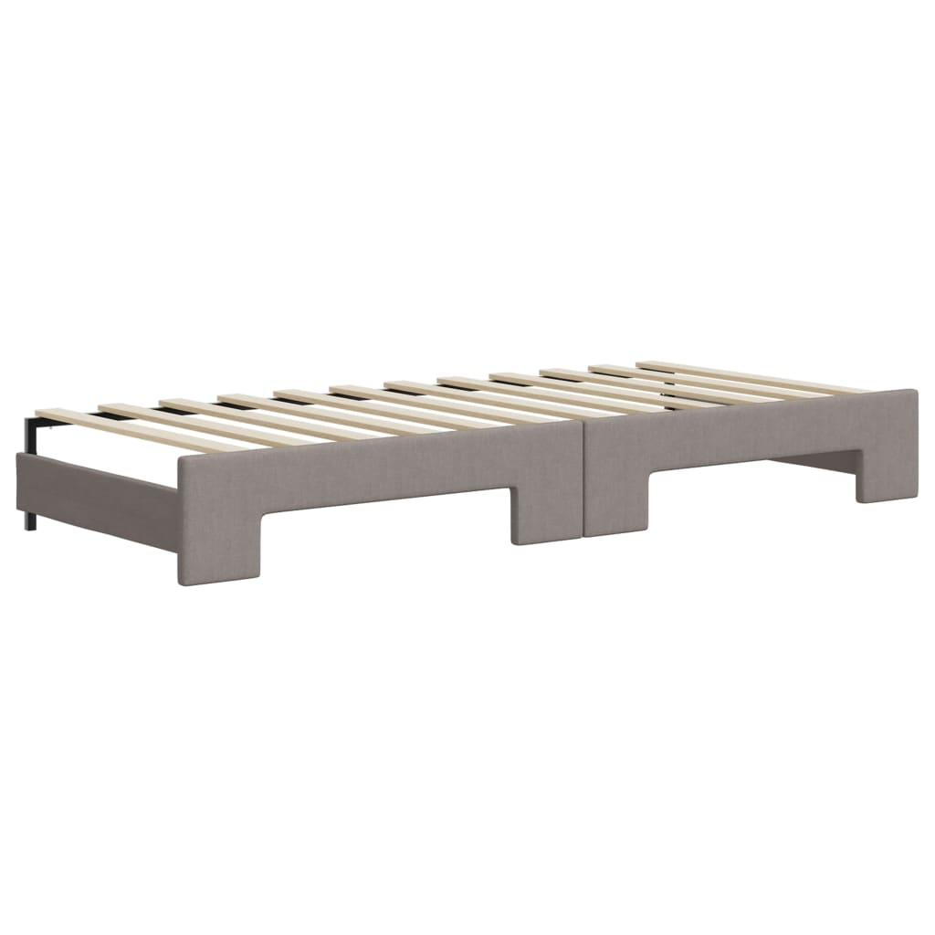 vidaXL Sofa rozsuwana, kolor taupe, 100x200 cm, tkanina