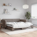 vidaXL Sofa rozsuwana, kolor taupe, 100x200 cm, tkanina
