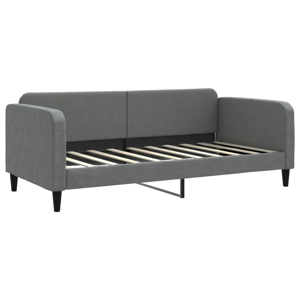 vidaXL Sofa rozsuwana, ciemnoszara, 90x190 cm, tkanina