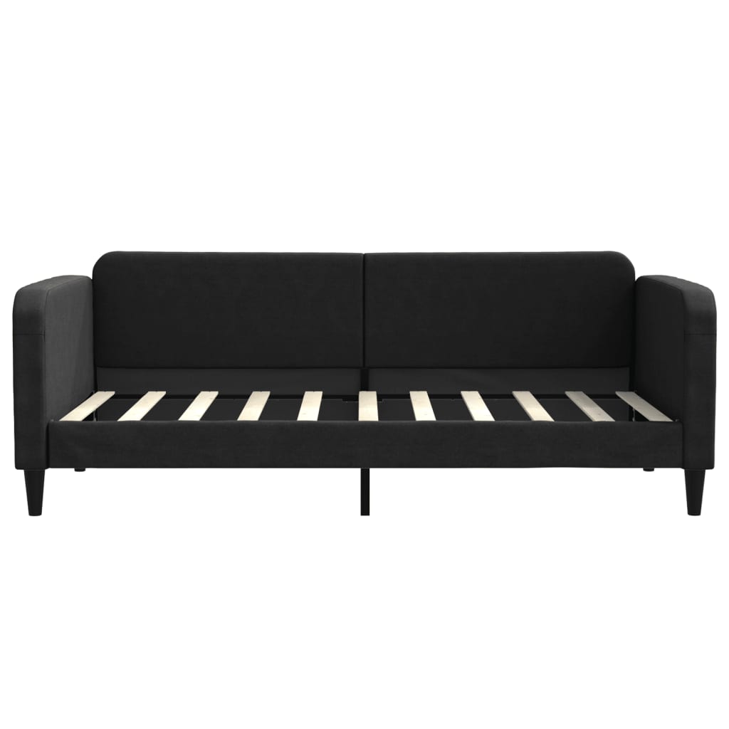 vidaXL Sofa rozsuwana, czarna, 90x190 cm, tkanina