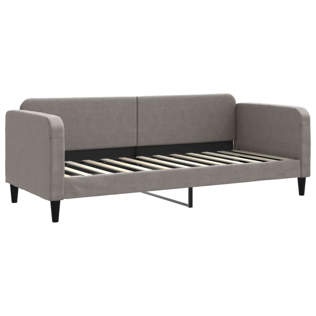 vidaXL Sofa rozsuwana z materacami, kolor taupe, 80x200 cm, tkanina