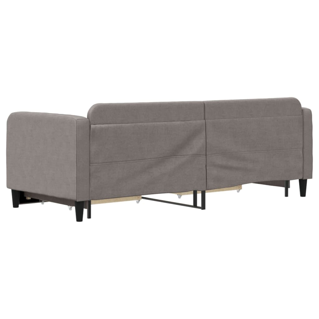 vidaXL Sofa rozsuwana z szufladami, taupe, 80x200 cm, tkanina