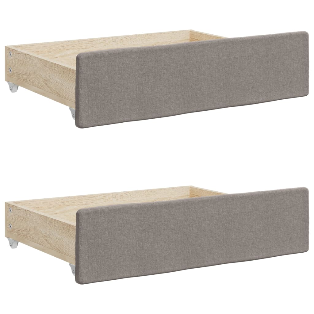vidaXL Sofa rozsuwana z szufladami, taupe, 80x200 cm, tkanina