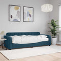 vidaXL Sofa z materacem do spania, niebieska, 80x200 cm, aksamit