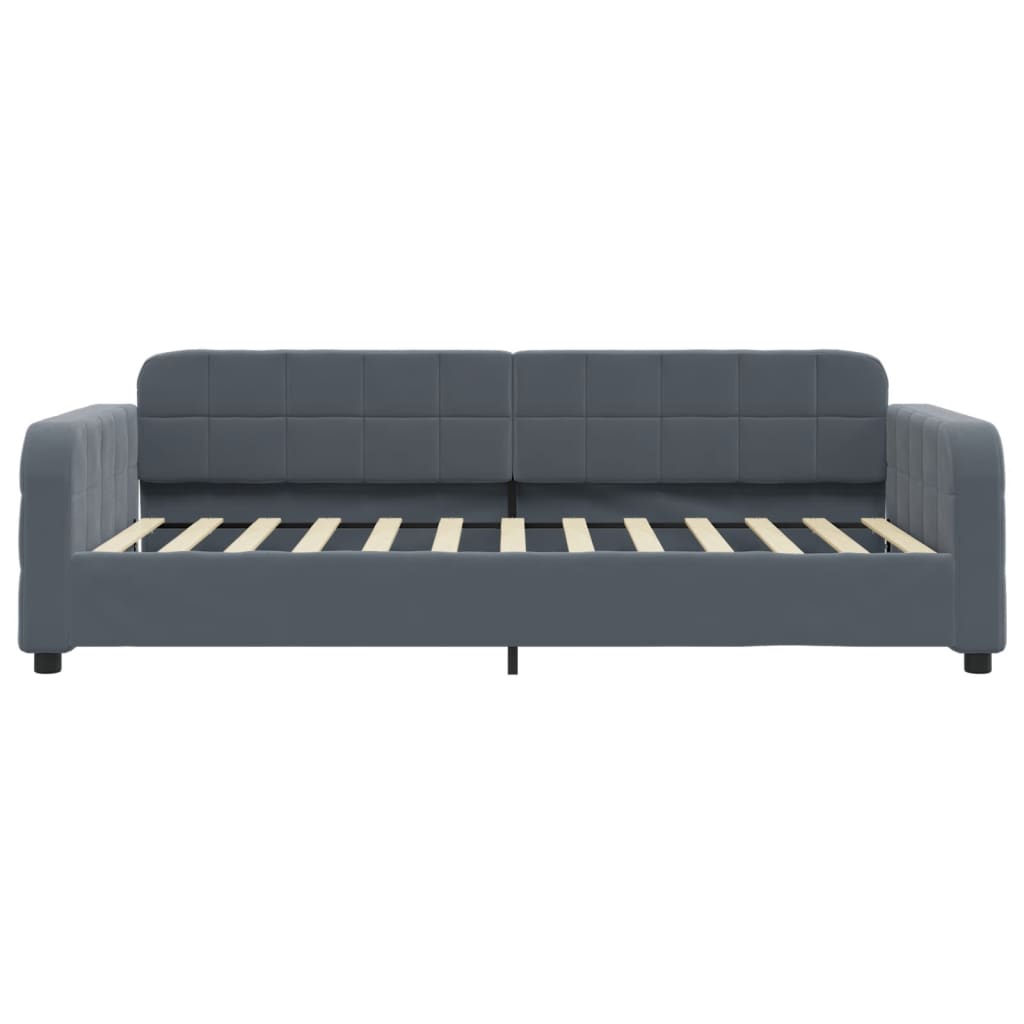 vidaXL Sofa z materacem do spania, ciemnoszara, 80x200 cm, aksamit