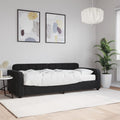 vidaXL Sofa z materacem do spania, czarna, 80x200 cm, aksamit