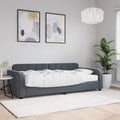 vidaXL Sofa z materacem do spania, ciemnoszara, 90x190 cm, aksamit
