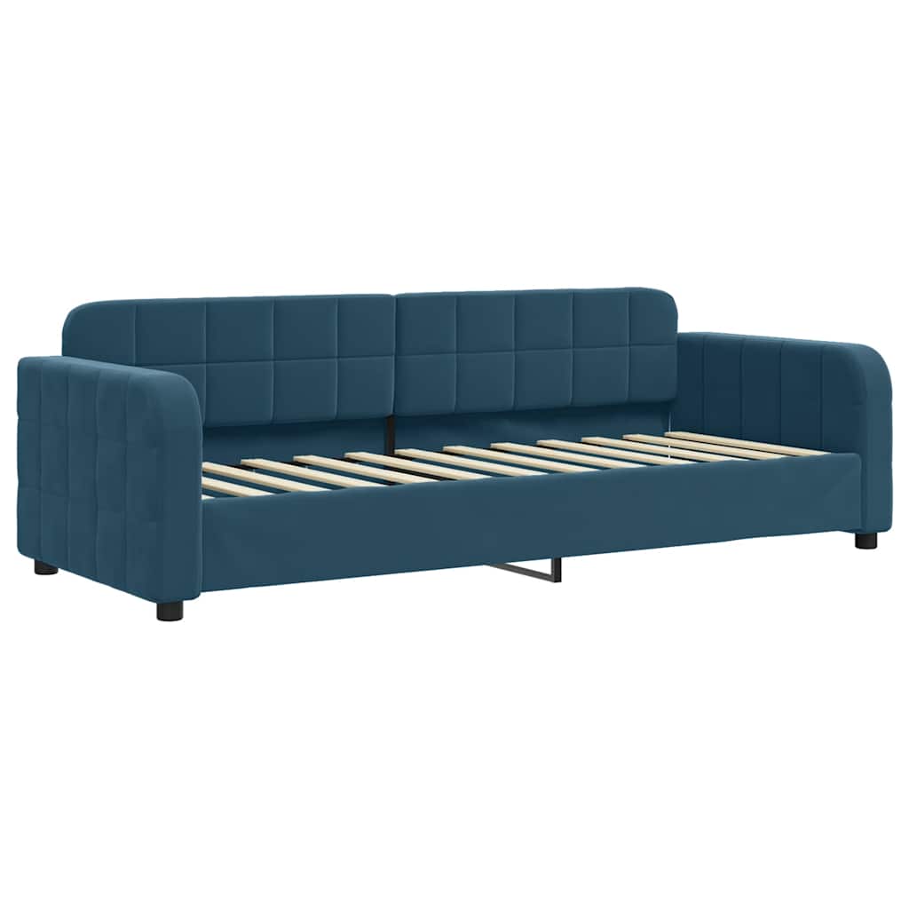 vidaXL Sofa rozsuwana, niebieska, 80x200 cm, aksamit