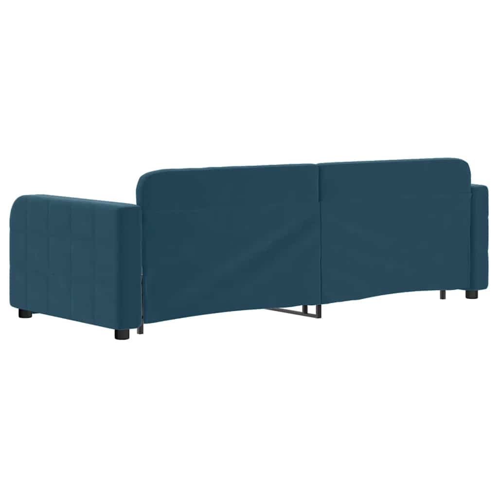 vidaXL Sofa rozsuwana, niebieska, 80x200 cm, aksamit