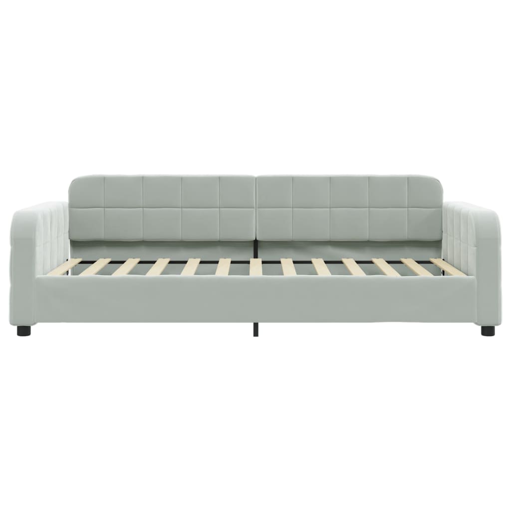 vidaXL Sofa rozsuwana, jasnoszara, 80x200 cm, aksamit