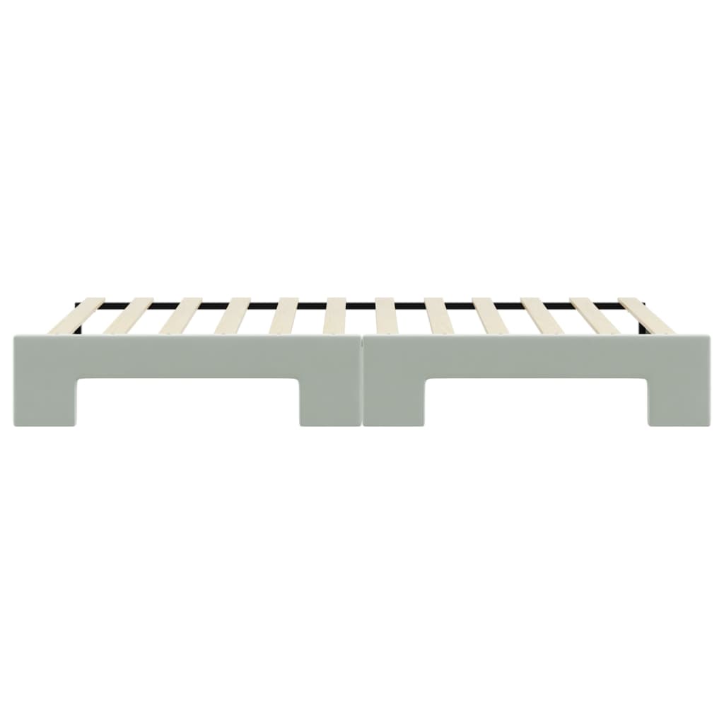 vidaXL Sofa rozsuwana, jasnoszara, 80x200 cm, aksamit