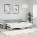 vidaXL Sofa rozsuwana, jasnoszara, 80x200 cm, aksamit