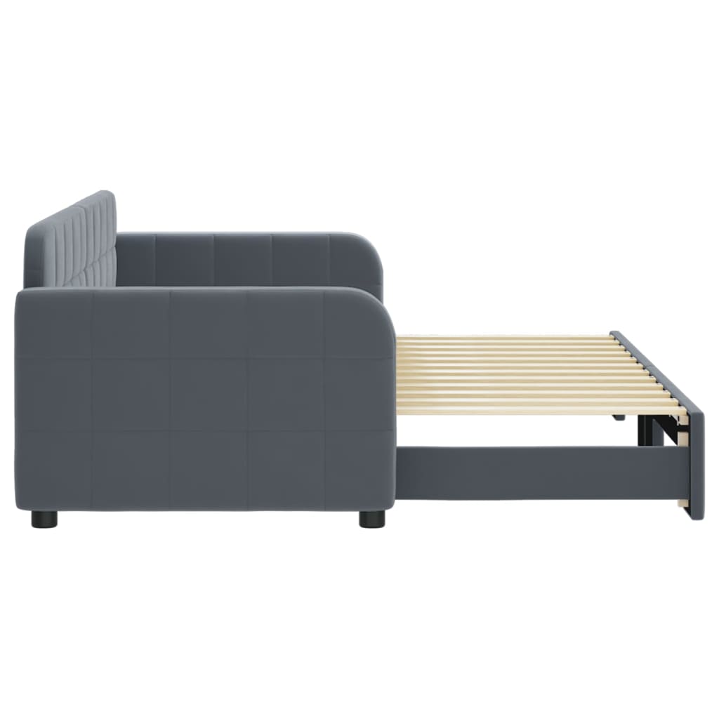 vidaXL Sofa rozsuwana, ciemnozielona, 80x200 cm, aksamit