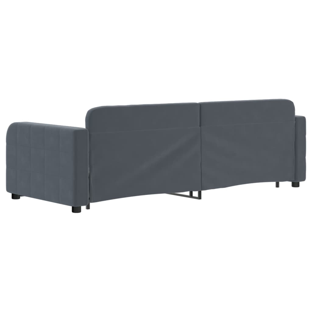 vidaXL Sofa rozsuwana, ciemnozielona, 80x200 cm, aksamit