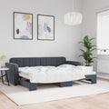 vidaXL Sofa rozsuwana, ciemnozielona, 80x200 cm, aksamit
