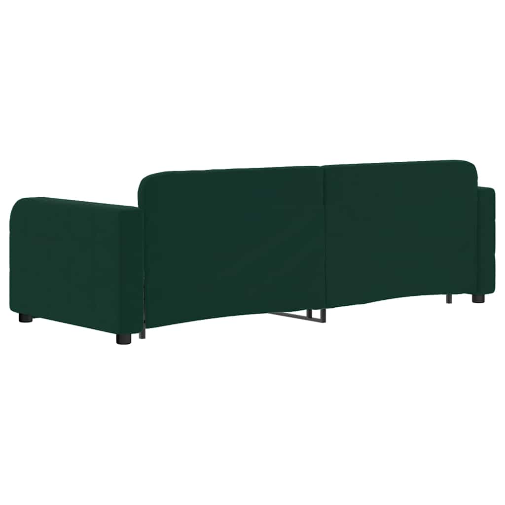 vidaXL Sofa rozsuwana, ciemnozielona, 80x200 cm, aksamit