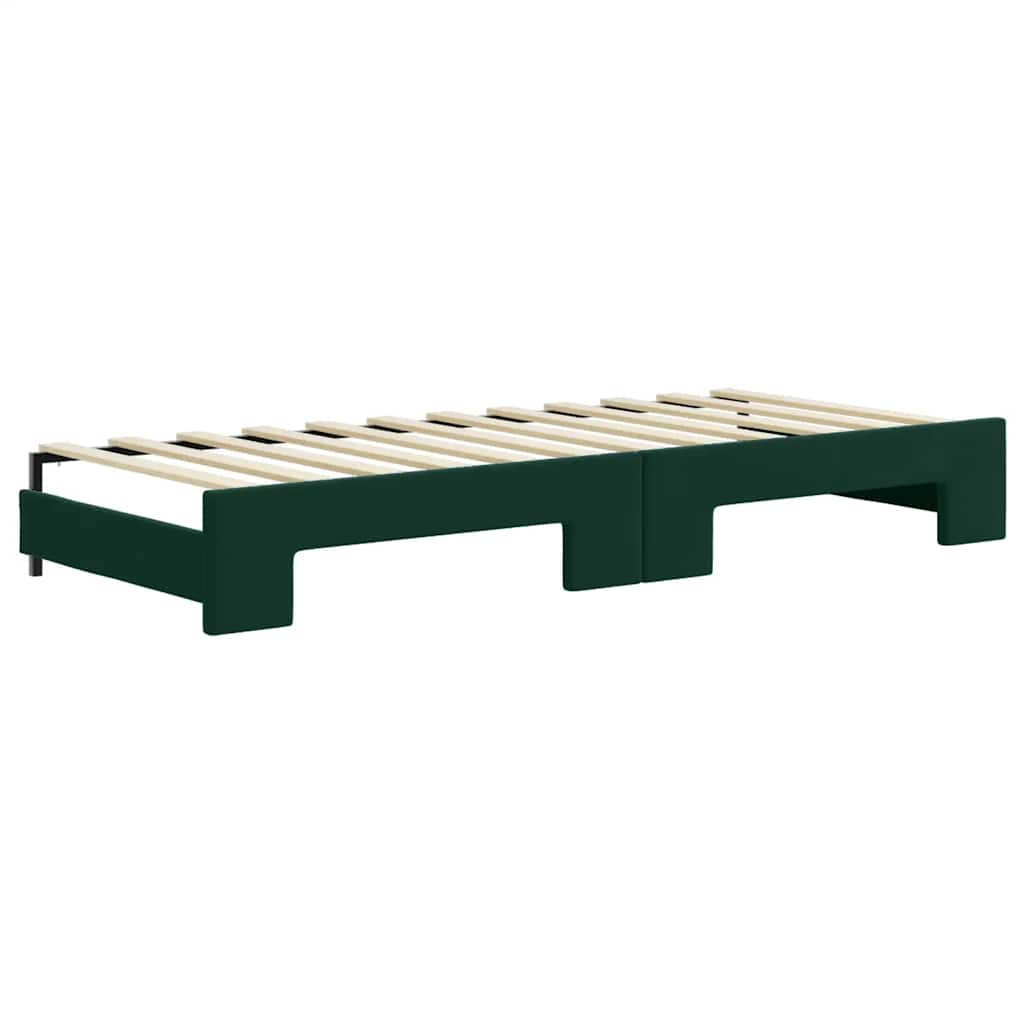 vidaXL Sofa rozsuwana, ciemnozielona, 80x200 cm, aksamit